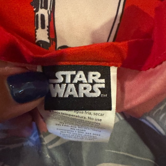 Star Wars VII Twin Sheet Set Force Awakens Stormtrooper Flat Fitted Red Kylo Ren - Picture 4 of 11